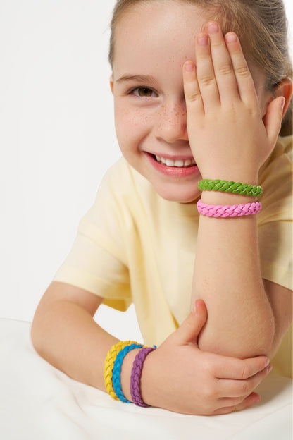 Repellent Bands – Pack of 5 (Pink, Blue, Green, Yellow, Purple)
