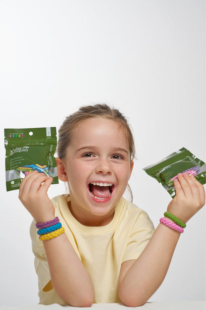 Repellent Bands – Pack of 5 (Pink, Blue, Green, Yellow, Purple)
